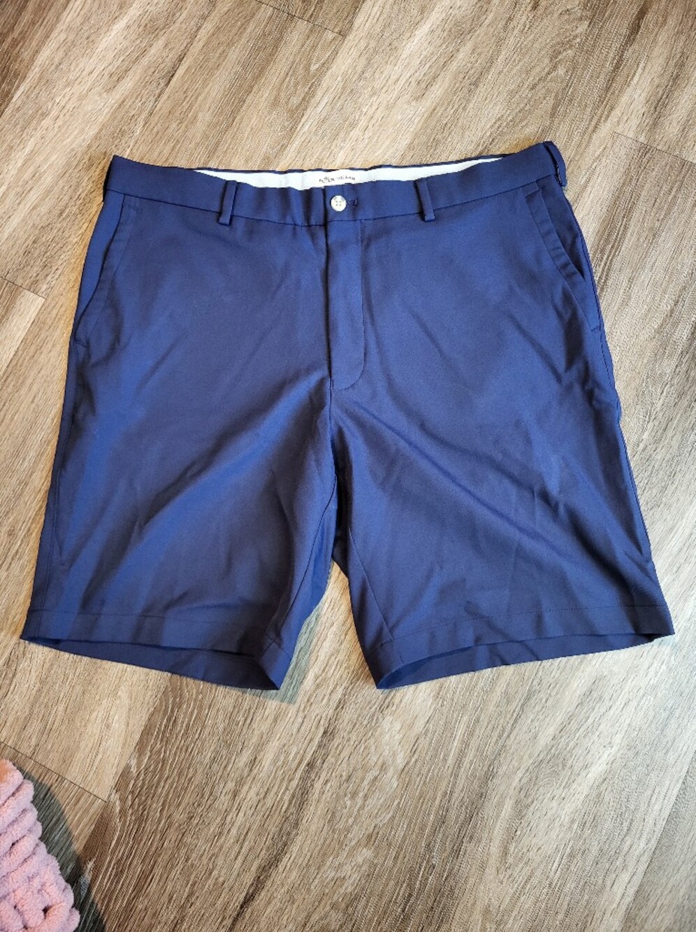 Peter Millar Classic Flat Front Navy Performance Shorts